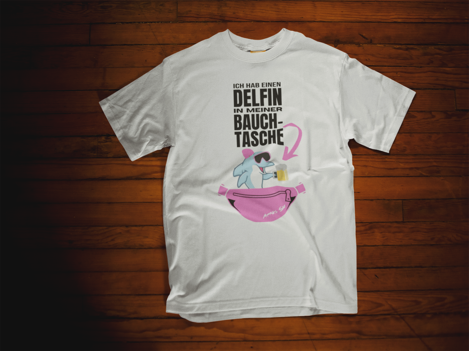 DELFIN IN DER BAUCHTASCHE T-Shirt I Unisex